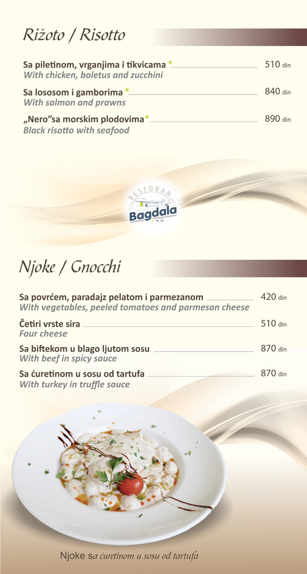 Risotto / Gnocchi