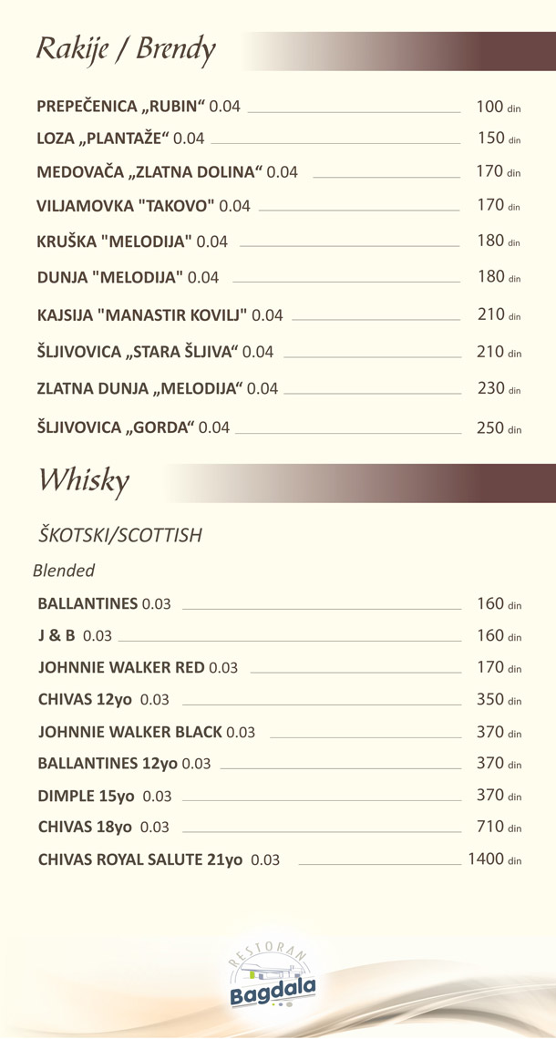 Brandy / Whisky